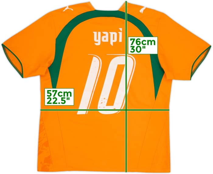 2006-07 Ivory Coast Home Shirt Yapi #10 - 5/10 - (L)