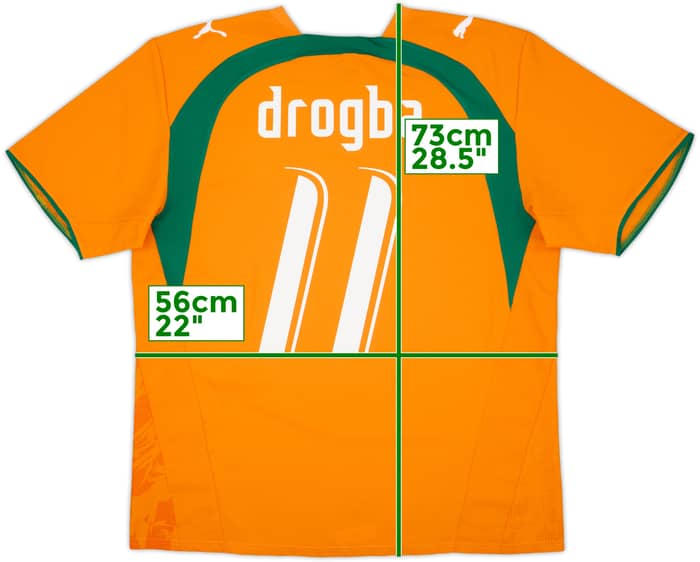 2006-07 Ivory Coast Home Shirt Drogba #11 - 9/10 - (L)