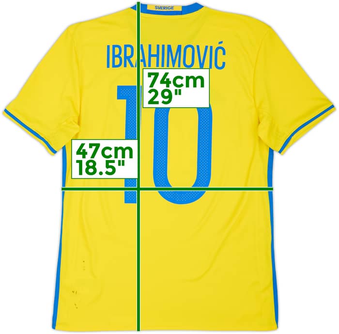 2016-17 Sweden Home Shirt Ibrahimovic #10 - 6/10 - (S)