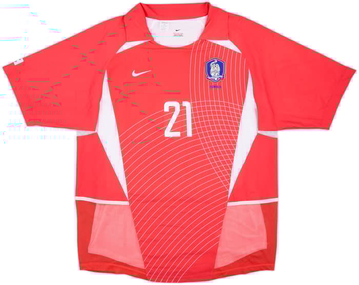 2002-03 South Korea Player Issue Home Shirt J.S.Park #21 - 8/10 - (L)