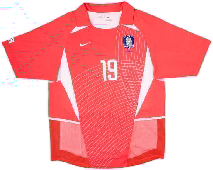 2002-03 South Korea Player Issue Home Shirt J.H.Ahn #19 - 9/10 - (L)