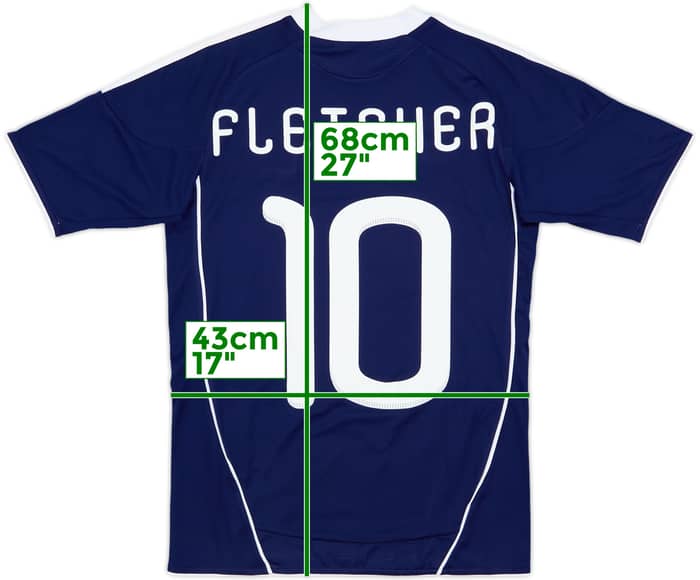 2010-11 Scotland Home Shirt Fletcher #10 - 9/10 - (S)