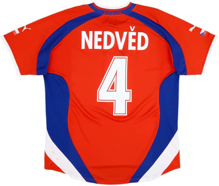 2000-02 Czech Republic Basic Home Shirt Nedved #4 - 6/10 - (XL)