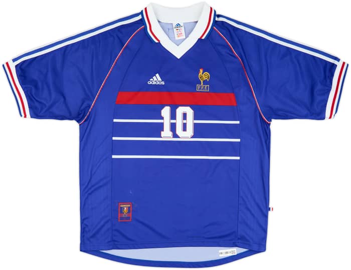 1998-00 France Home Shirt Zidane #10 - 8/10 - (XL)