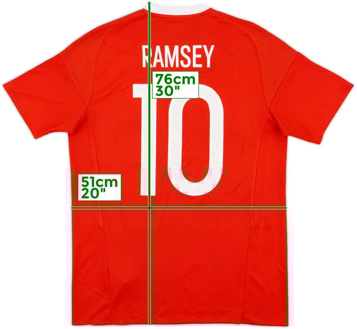 2016-17 Wales Home Shirt Ramsey #10 - 8/10 - (M)