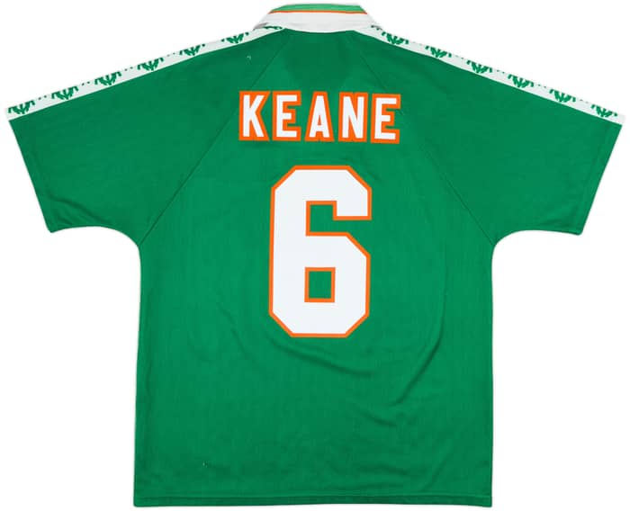 1996-98 Ireland Home Shirt Keane #6 - 8/10 - (L)