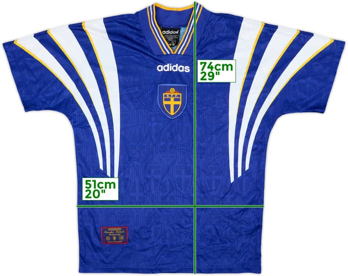 Camiseta de visitante de Suecia 1996-98 - 9/10 - (M)
