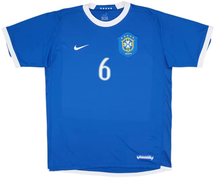 2006-07 Brazil Away Shirt R.Carlos #6 - 10/10 - (L)