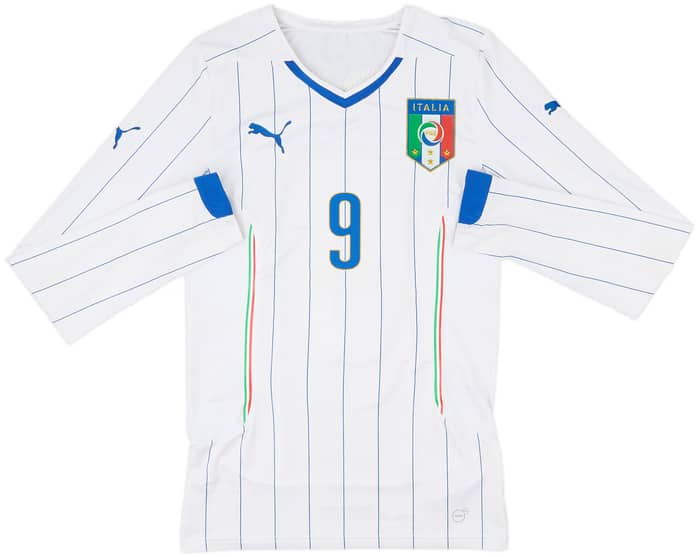 2014-15 Italy Player Issue ACTV Away L/S Shirt Balotelli #9 - 7/10 - (L)