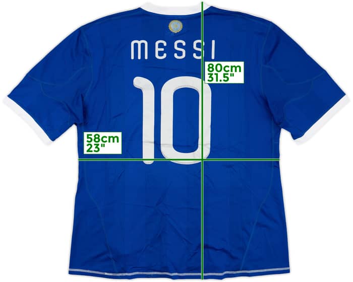 2010-11 Argentina Away Shirt Messi #10 - 8/10 - (XXL)