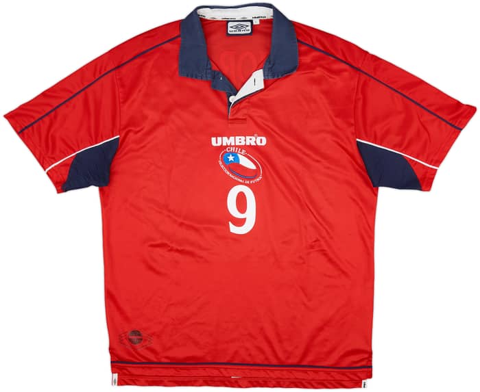 2000-01 Chile Home Shirt Zamorano #9 - 8/10 - (L)