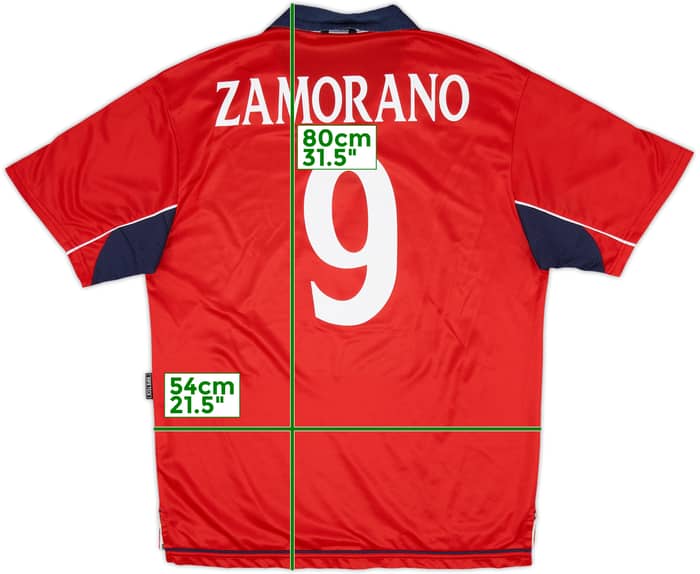 2000-01 Chile Home Shirt Zamorano #9 - 8/10 - (L)