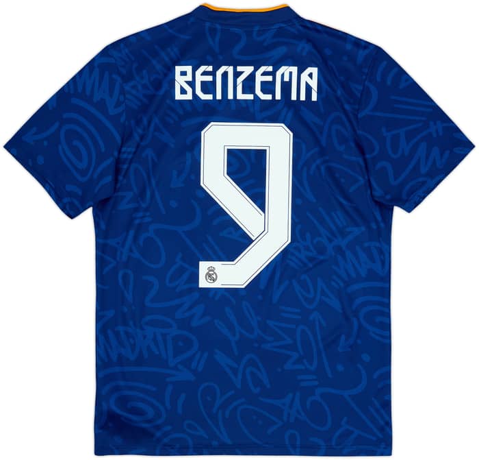 2021-22 Real Madrid Away Shirt Benzema #9 - 7/10 - (S)