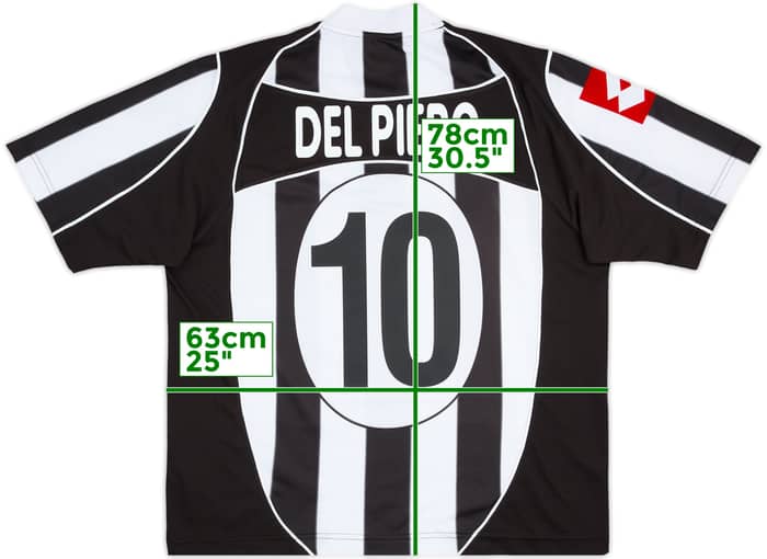 2002-03 Juventus Home Shirt Del Piero #10 - 10/10 - (L)