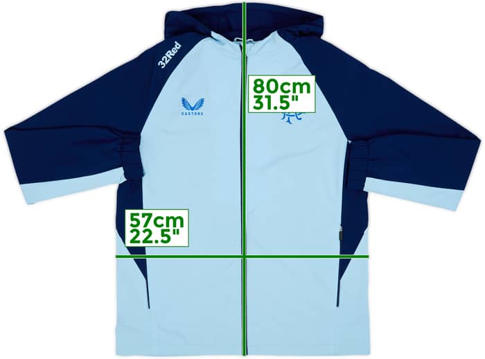 2024-25 Rangers Castore Hooded Rain Jacket (L)