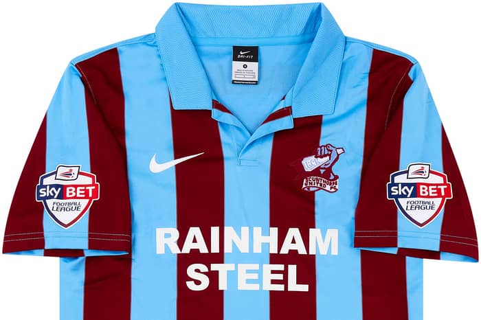 2013-14 Scunthorpe Match Issue Home Shirt Sparrow #7