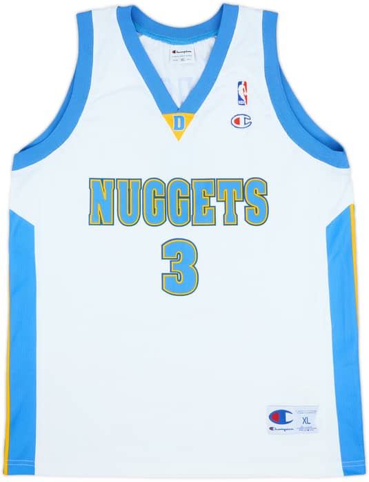 Camiseta Champion de local de los Denver Nuggets Iverson #3 2006-08 - 9/10 - (XL)