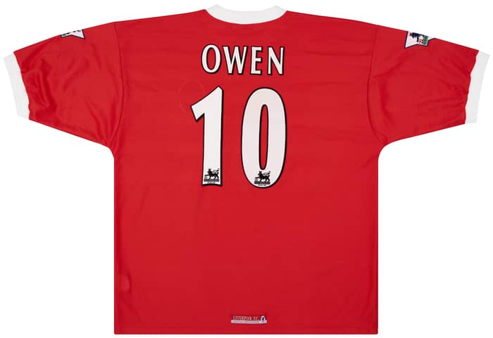 1998-99 Liverpool Match Issue Signed Home Shirt Owen #10