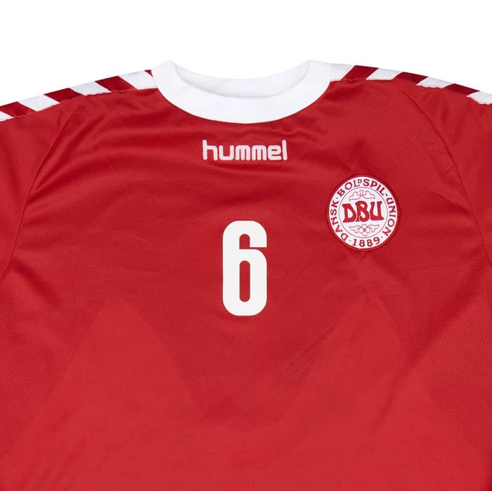 2003 Denmark Match Issue Home L/S Shirt #6