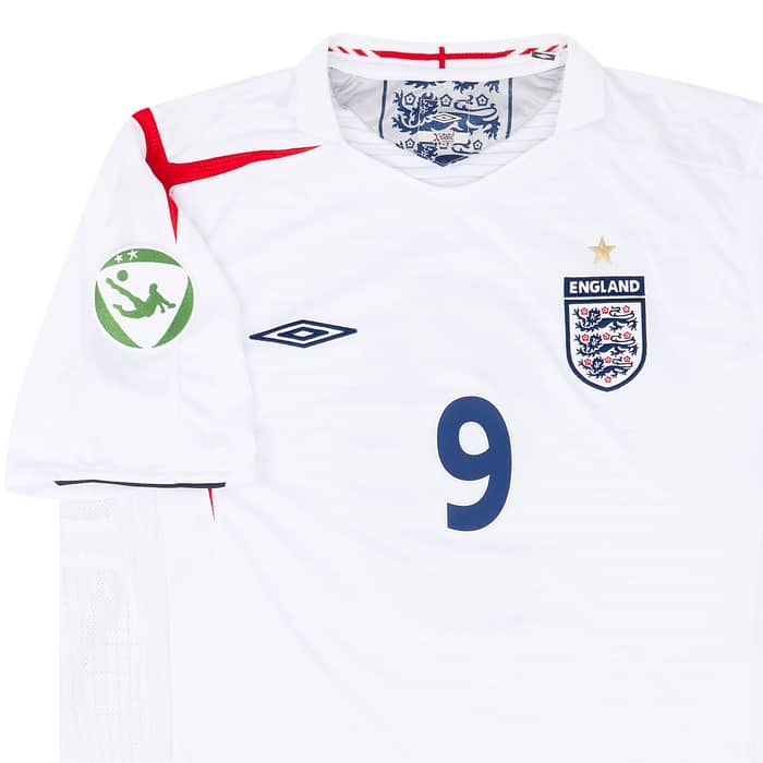 2005 England U-19 Match Issue European Championship Home Shirt #9 (Fryatt)