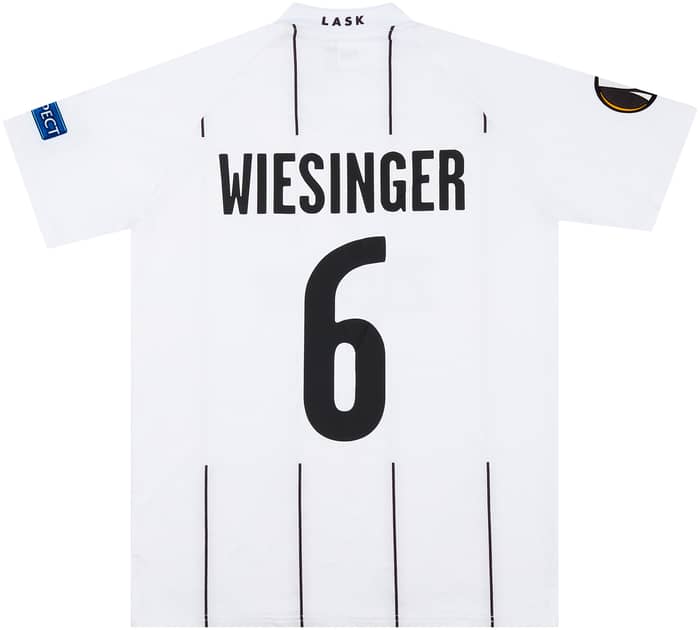 2019-20 LASK Linz Match Issue Europa League Home Shirt Wiesinger #6 (v Man Utd)