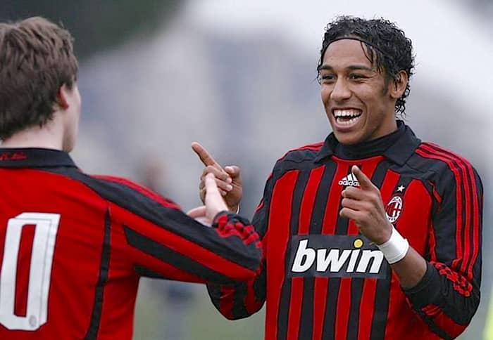 2007-08 AC Milan Player Issue Home Shirt Aubame P. #18 - 8/10 - (XL)