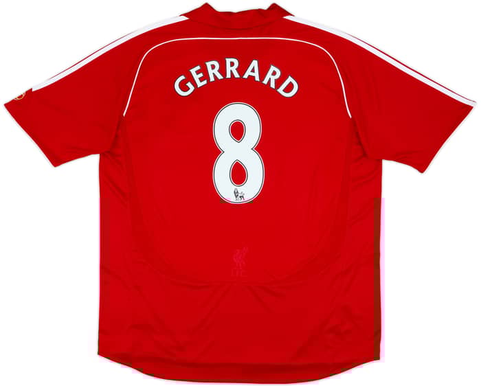 2006-08 Liverpool Home Shirt Gerrard #8 - 6/10 - (XXL)