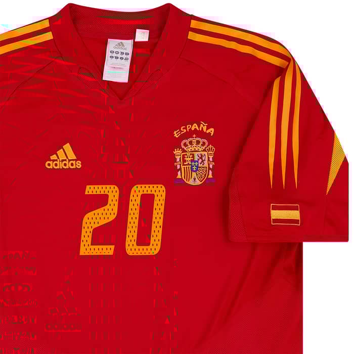 2004-06 Spain Home Shirt Xavi #20 - 8/10 - (S)