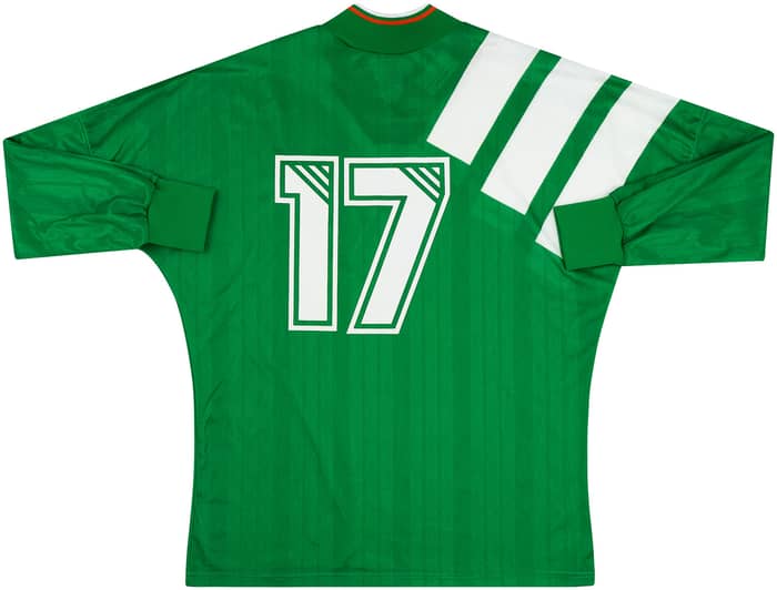 1992-94 Ireland Match Issue Home L/S Shirt #17 (McLoughlin)