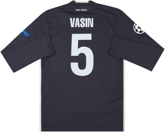 2017-18 CSKA Moscow Match Issue Champions League Third L/S Shirt Vasin #5 (v Manchester United)