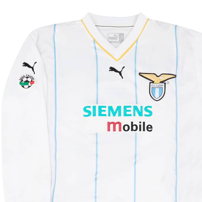 2001-02 Lazio Match Worn Third L/S Shirt Mendieta #6 (v AC Milan)