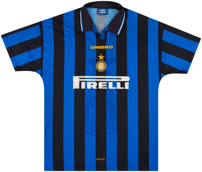 1996-97 Inter Milan Match Worn Home Shirt Ince #8 (v Manchester United)