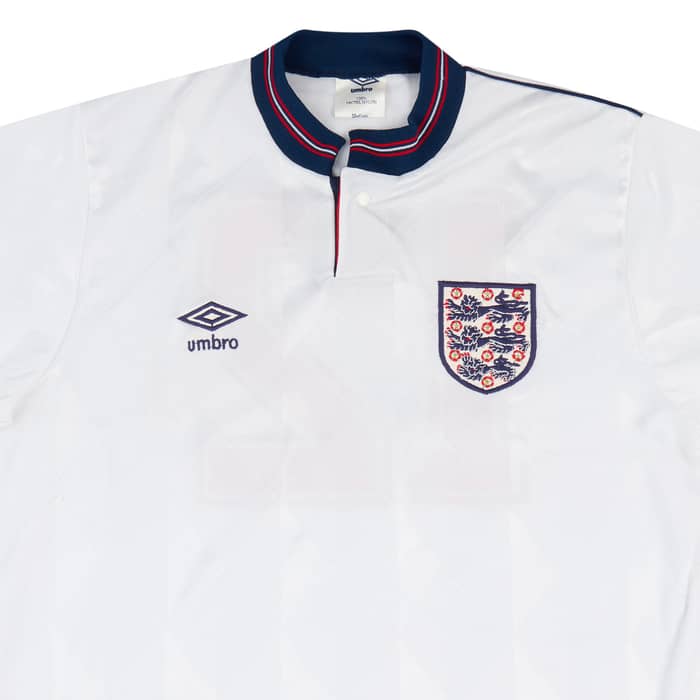 1988 England Match Worn Home Shirt #12 (Walker) v Denmark