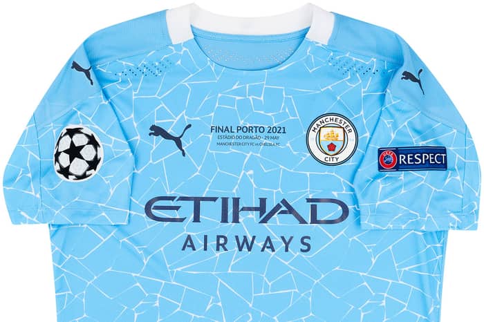 2020-21 Manchester City Champions League Final Home Shirt Bernabe #82 (v Chelsea)