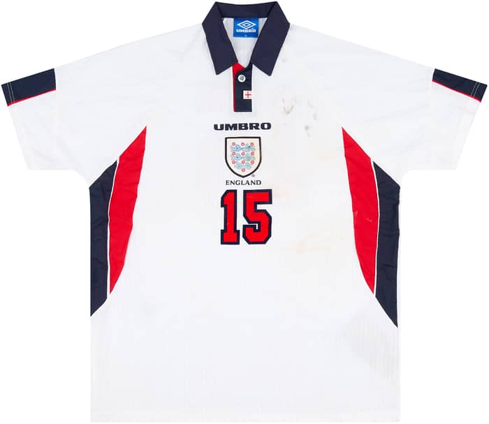 1997-99 England Match Issue Home Shirt #15 (Butt)