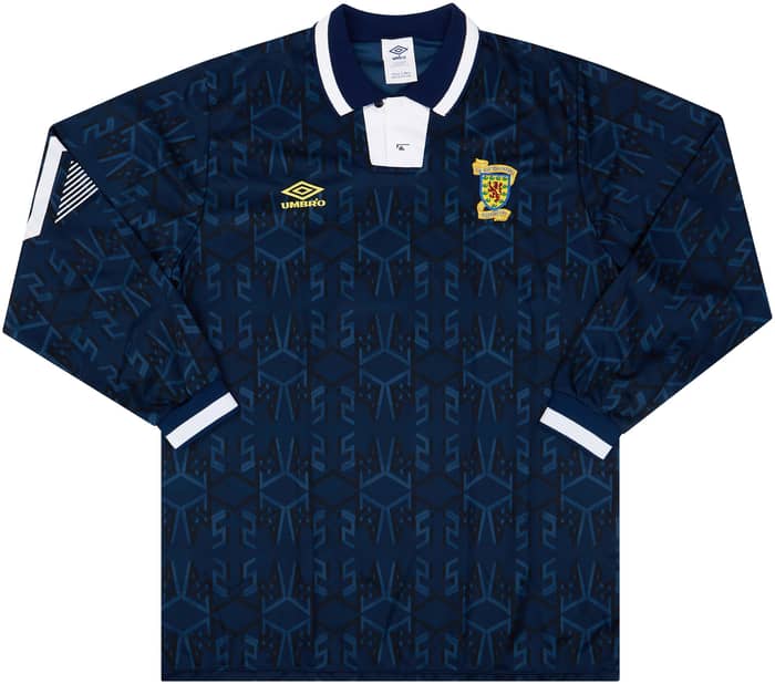 1993 Scotland Match Issue Home L/S Shirt #4 (Wright)