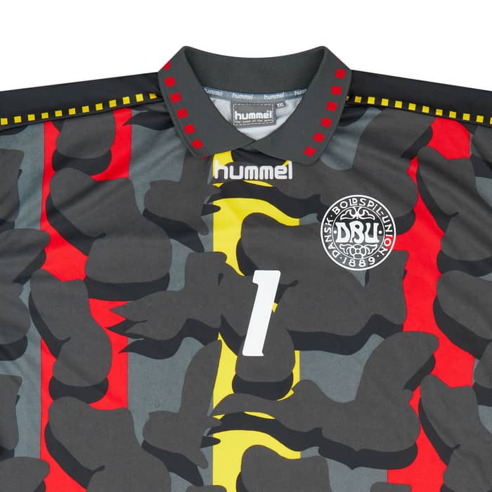 1996-98 Denmark Match Issue GK Shirt Krogh #1