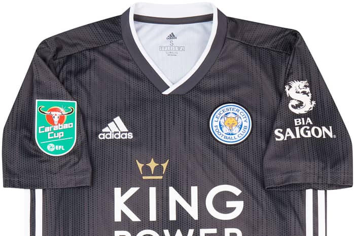 2019-20 Leicester City Match Issue Away Shirt Gray #7 (v Aston Villa)