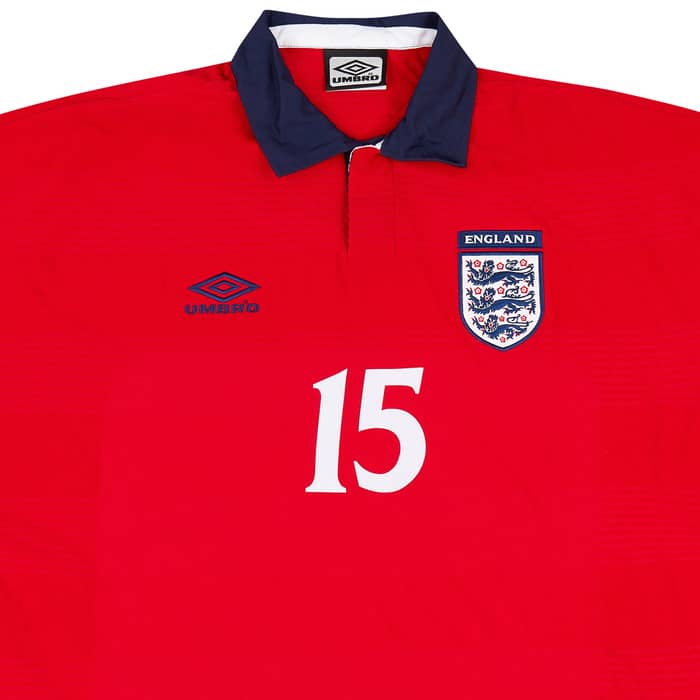 1999-01 England Match Issue Away Shirt #15 (Butt)