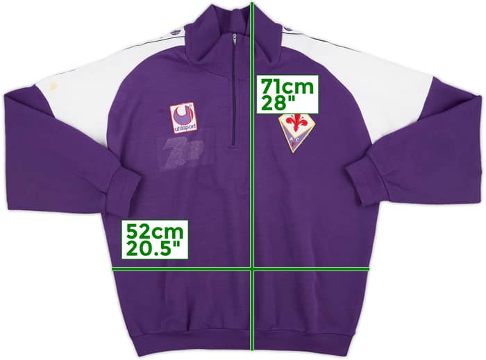 1993-94 Fiorentina Uhlsport 1/4 Zip Fleece Top - 5/10 - (XL)