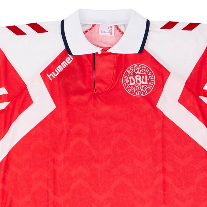 1993 Denmark Match Worn Home Shirt #6 (v USA)