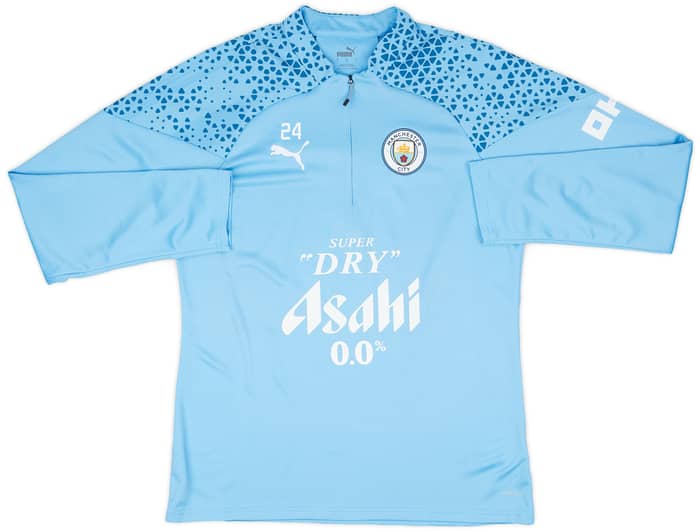 2023-24 Manchester City Player Issue 1/4 Zip Training Top - As New