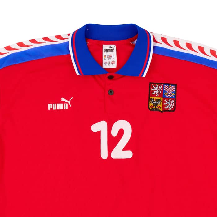 1998 Czech Republic Match Issue Home Shirt #12 (v Denmark)