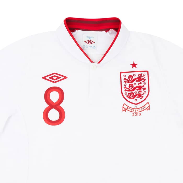 2013 England Match Issue Signed Home Shirt Carrick #8 (v Montenegro)