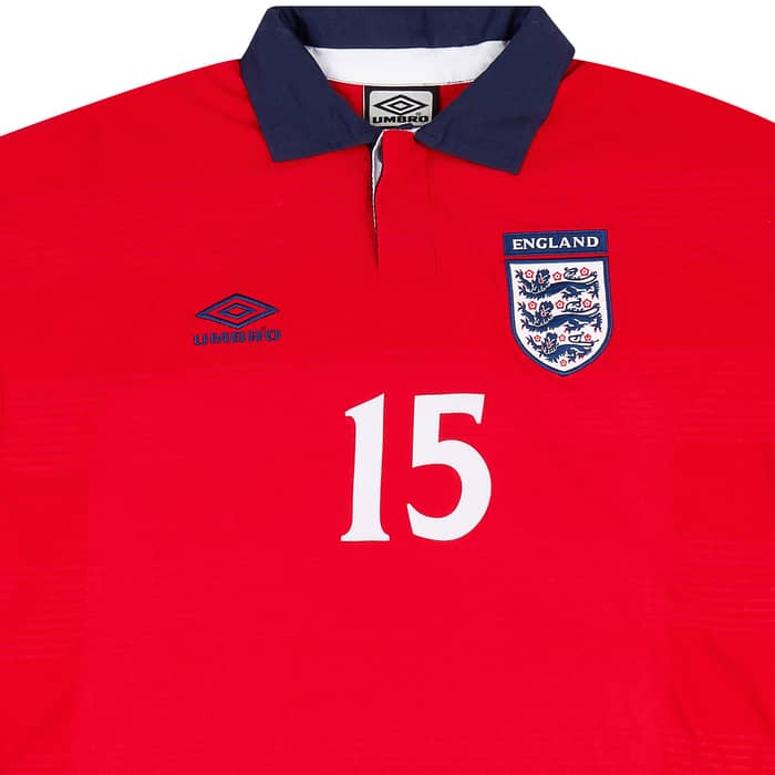 1999-01 England Match Issue Away L/S Shirt #15 (Butt)
