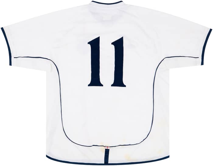 2001-02 England Match Issue Home Shirt #11 (Heskey)