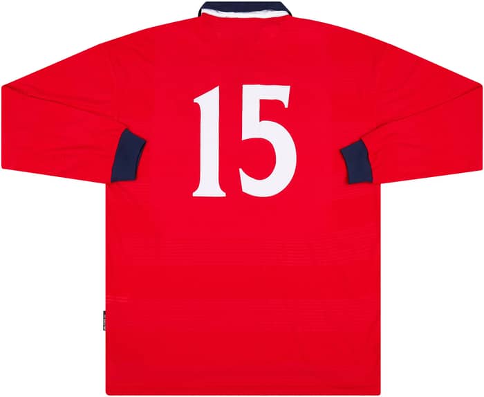 1999-01 England Match Issue Away L/S Shirt #15 (Butt)