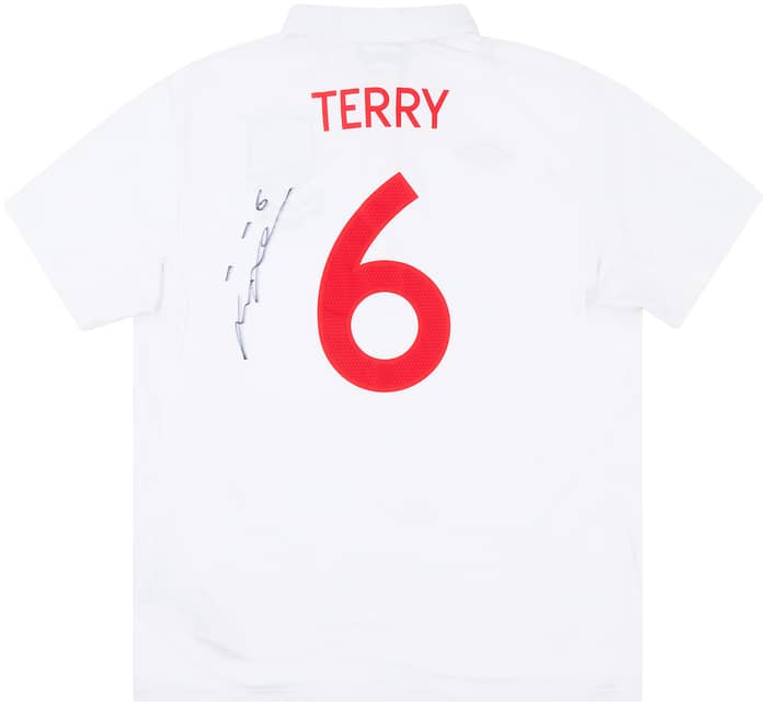 2009 England Match Issue Signed Home Shirt Terry #6 (v Kazakhstan)