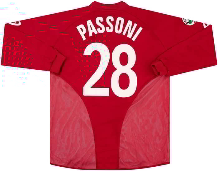 2004-05 Livorno Match Issue Home L/S Shirt Passoni #28