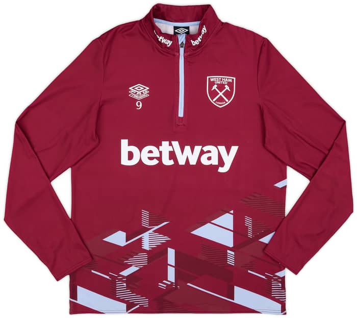 2023-24 West Ham Player Issue 1/4 Zip Training Top - 9/10